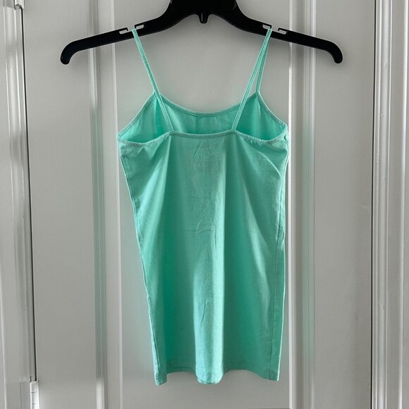 No Boundaries Mint Green Spaghetti Strap Tank Top S Cotton & Spandex Stretch Fab - Picture 2 of 4